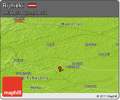 Physical Panoramic Map of Rijnieki