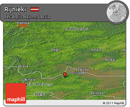 Satellite Panoramic Map of Rijnieki