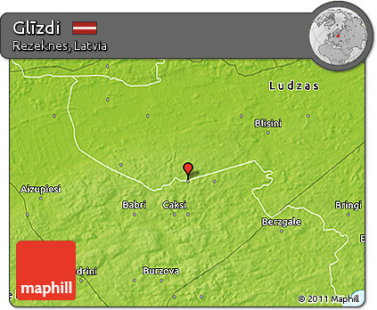 Physical 3D Map of Glīzdi