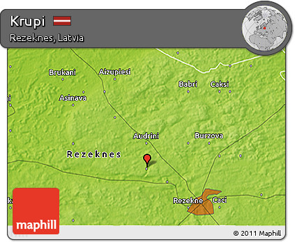 Physical 3D Map of Krupi