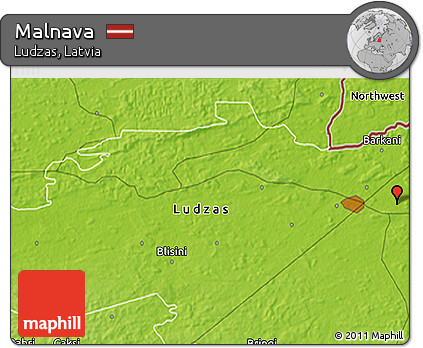 Physical 3D Map of Malnava