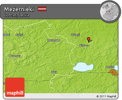 Physical 3D Map of Mežernieki