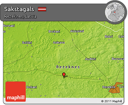 Physical 3D Map of Sakstagals