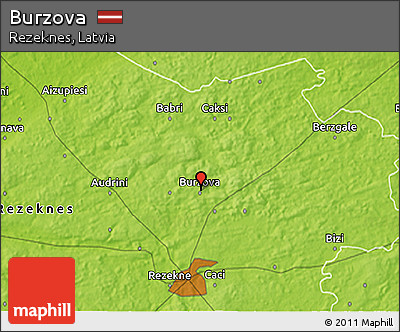 Physical 3D Map of Burzova
