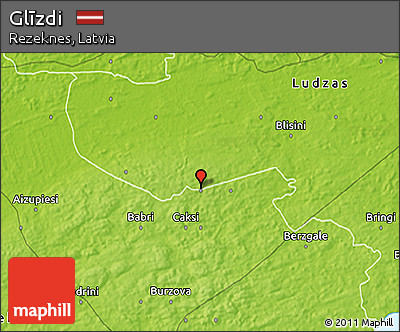 Physical 3D Map of Glīzdi
