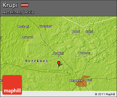 Physical 3D Map of Krupi