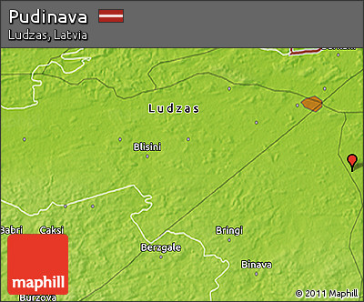 Physical 3D Map of Pudinava