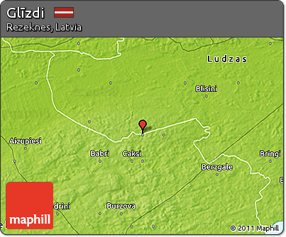 Physical 3D Map of Glīzdi