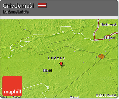 Physical 3D Map of Grivdenieši