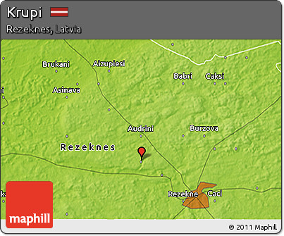 Physical 3D Map of Krupi
