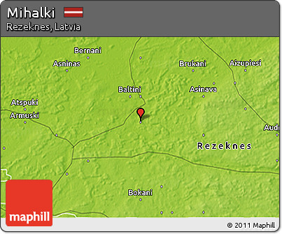 Physical 3D Map of Mihalki