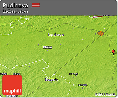 Physical 3D Map of Pudinava