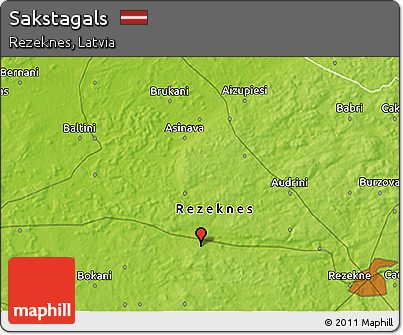 Physical 3D Map of Sakstagals