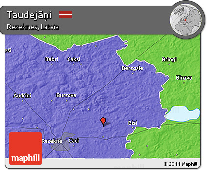 Political 3D Map of Taudejāņi