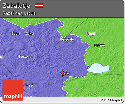 Political 3D Map of Zabalotje
