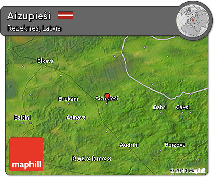 Satellite 3D Map of Aizupieši