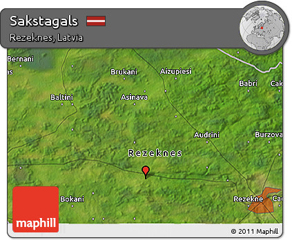 Satellite 3D Map of Sakstagals