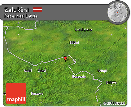 Satellite 3D Map of Zalukšni