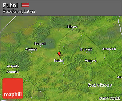Satellite 3D Map of Putni