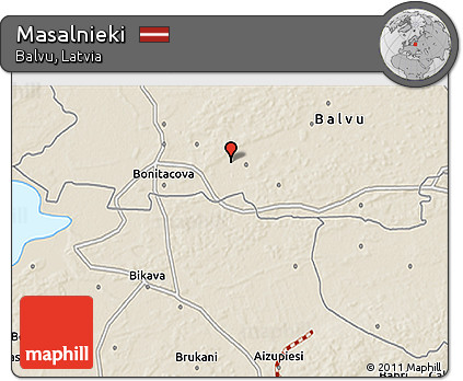 Shaded Relief 3D Map of Masalnieki