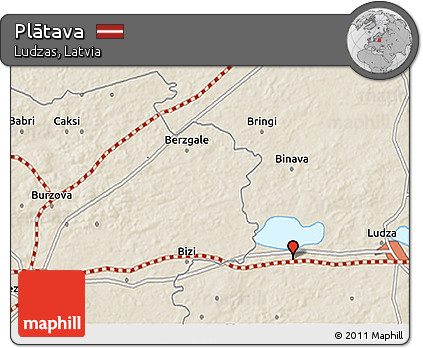 Shaded Relief 3D Map of Plātava