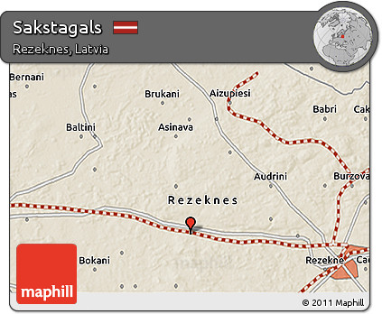 Shaded Relief 3D Map of Sakstagals