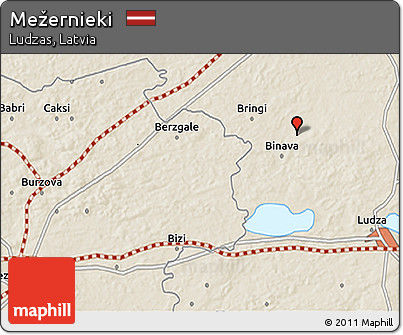 Shaded Relief 3D Map of Mežernieki