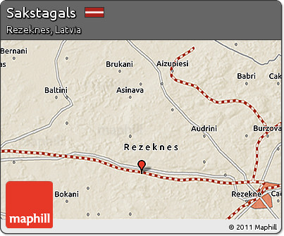 Shaded Relief 3D Map of Sakstagals