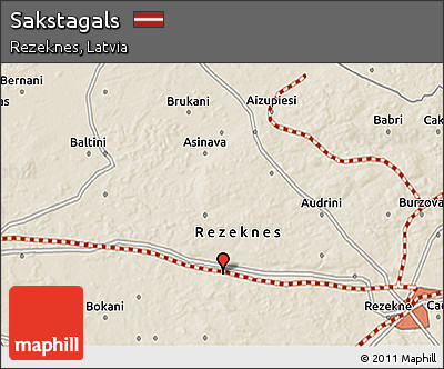 Shaded Relief 3D Map of Sakstagals