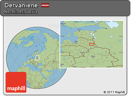 Savanna Style Location Map of Dervaniene