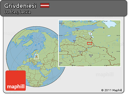 Savanna Style Location Map of Grivdenieši