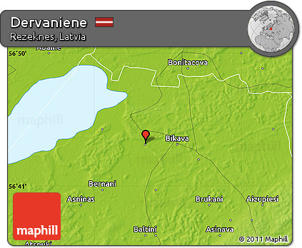 Physical Map of Dervaniene
