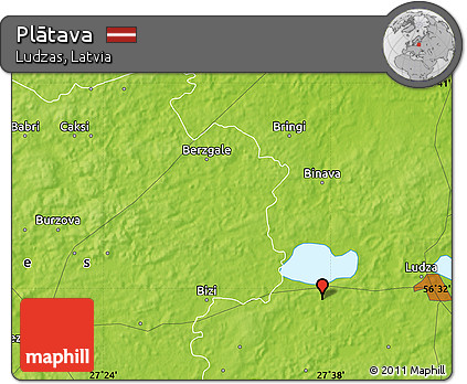 Physical Map of Plātava