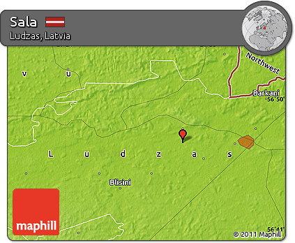 Physical Map of Sala
