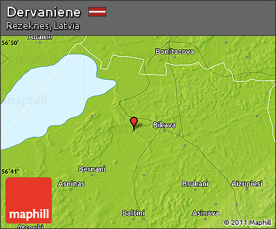 Physical Map of Dervaniene