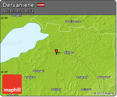 Physical Map of Dervaniene