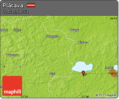 Physical Map of Plātava