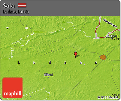 Physical Map of Sala