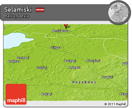 Physical Panoramic Map of Selamiski