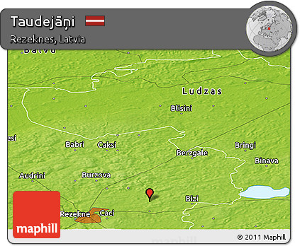 Physical Panoramic Map of Taudejāņi