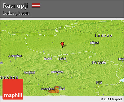 Physical Panoramic Map of Rasnupļi