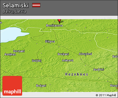 Physical Panoramic Map of Selamiski