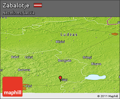 Physical Panoramic Map of Zabalotje