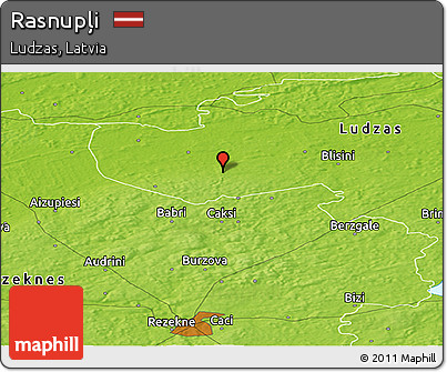 Physical Panoramic Map of Rasnupļi