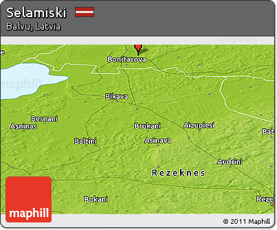 Physical Panoramic Map of Selamiski