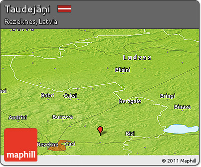 Physical Panoramic Map of Taudejāņi