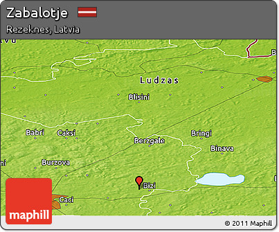 Physical Panoramic Map of Zabalotje
