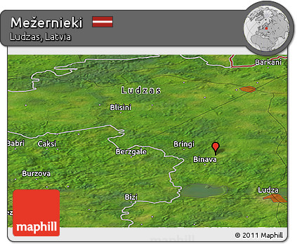 Satellite Panoramic Map of Mežernieki