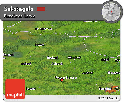 Satellite Panoramic Map of Sakstagals