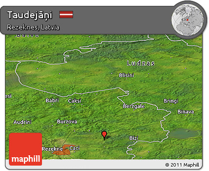 Satellite Panoramic Map of Taudejāņi